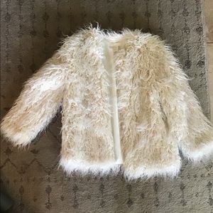 H&M teddy bear style shag coat